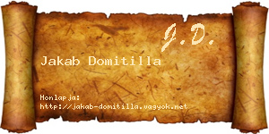 Jakab Domitilla névjegykártya